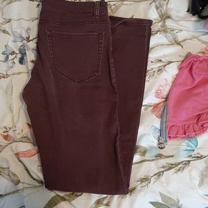 Plum skinny jeans